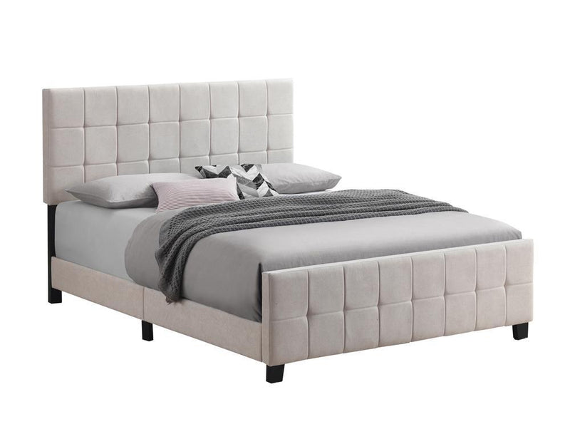 Fairfield Eastern King Upholstered Panel Bed Beige - Furniture Center (NY)