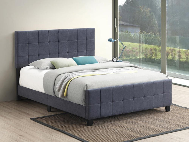 Fairfield Queen Upholstered Panel Bed Dark Grey - Furniture Center (NY)