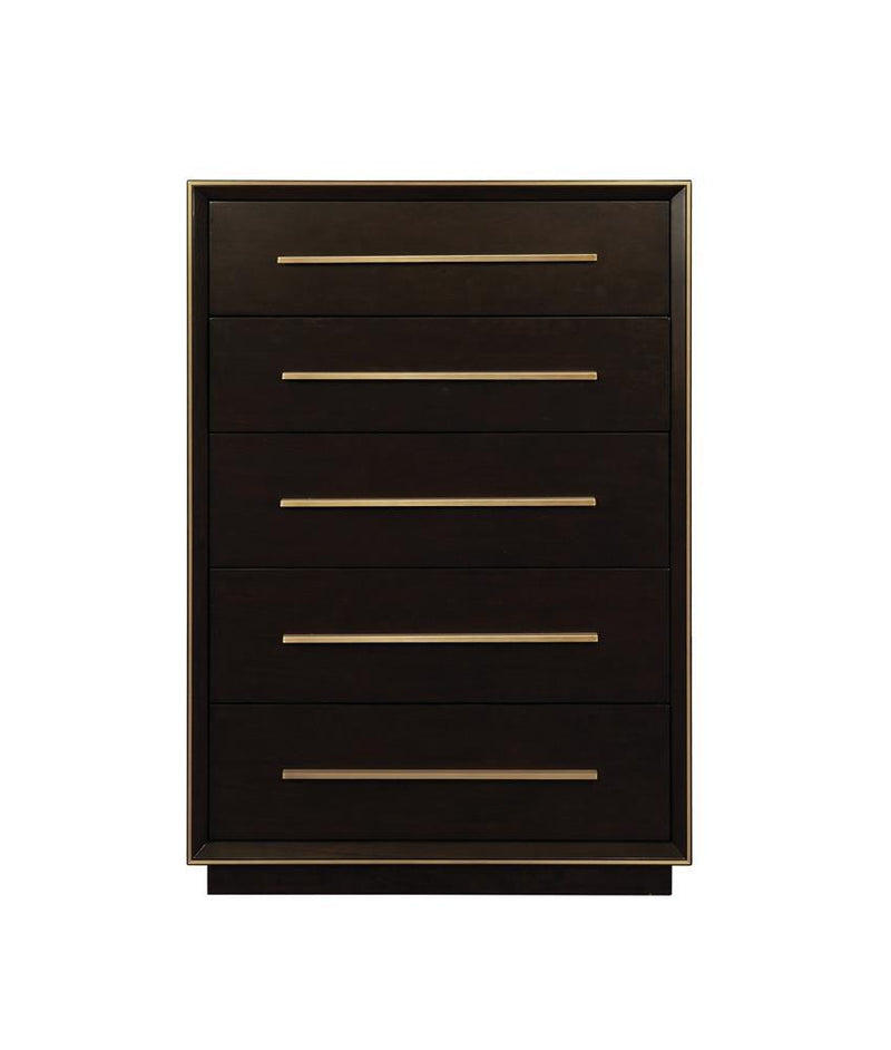 Durango 5-drawer Chest Smoked Peppercorn - Furniture Center (NY)