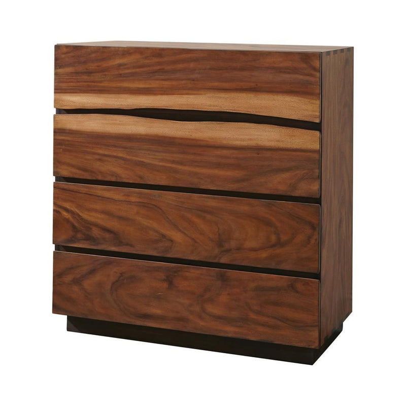 Winslow 4-drawer Chest Smokey Walnut and Coffee Bean - Furniture Center (NY)