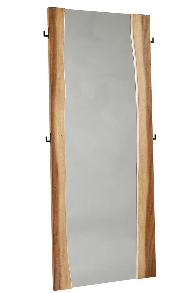 Winslow Standing Mirror Smokey Walnut and Coffee Bean - Furniture Center (NY)