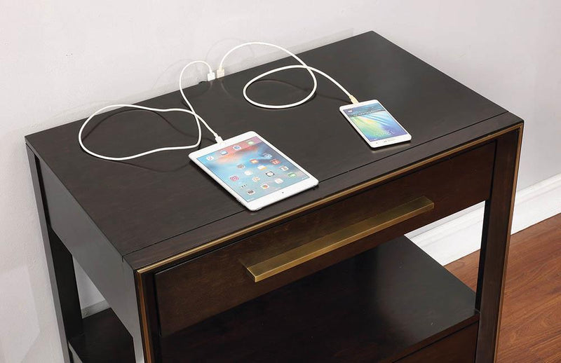 Durango 2-drawer Nightstand Smoked Peppercorn - Furniture Center (NY)