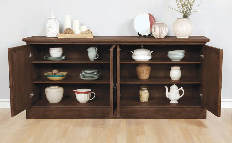Brockway 4-door Server Antique Java - Furniture Center (NY)