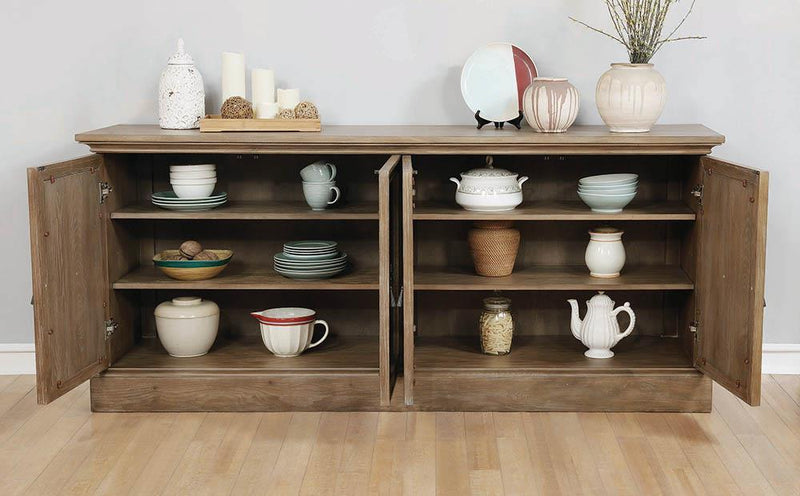 Brockway 4-door Server Barley Brown - Furniture Center (NY)