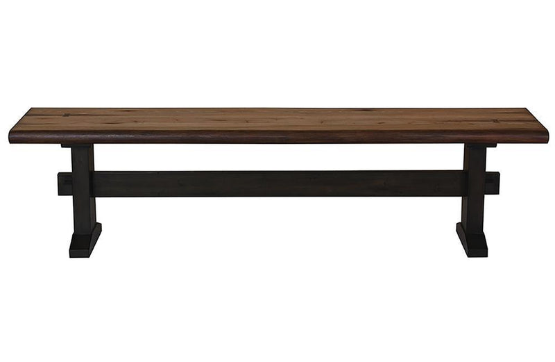 Bexley Trestle Bench Natural Honey and Espresso - Furniture Center (NY)