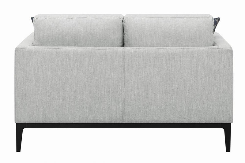 Apperson Cushioned Back Loveseat Light Grey - Furniture Center (NY)