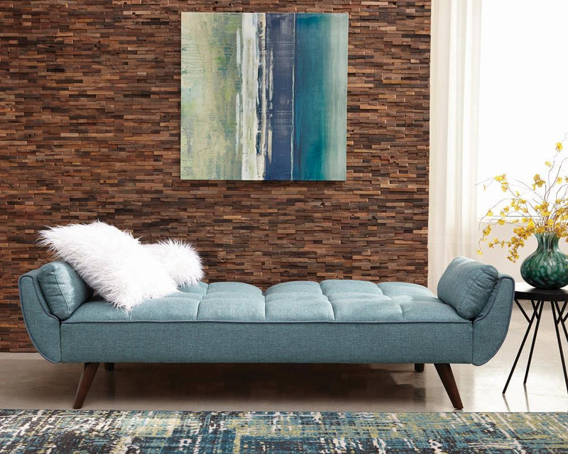 Caufield Biscuit-tufted Sofa Bed Turquoise Blue - Furniture Center (NY)