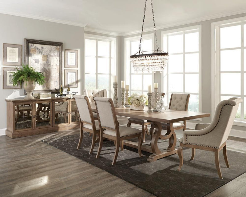 Brockway Tufted Side Chairs Cream and Barley Brown (Set of 2) - Furniture Center (NY)
