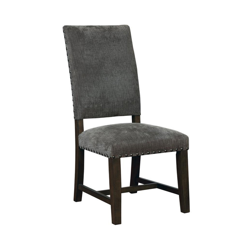 Twain Upholstered Side Chairs Warm Grey (Set of 2) - Furniture Center (NY)