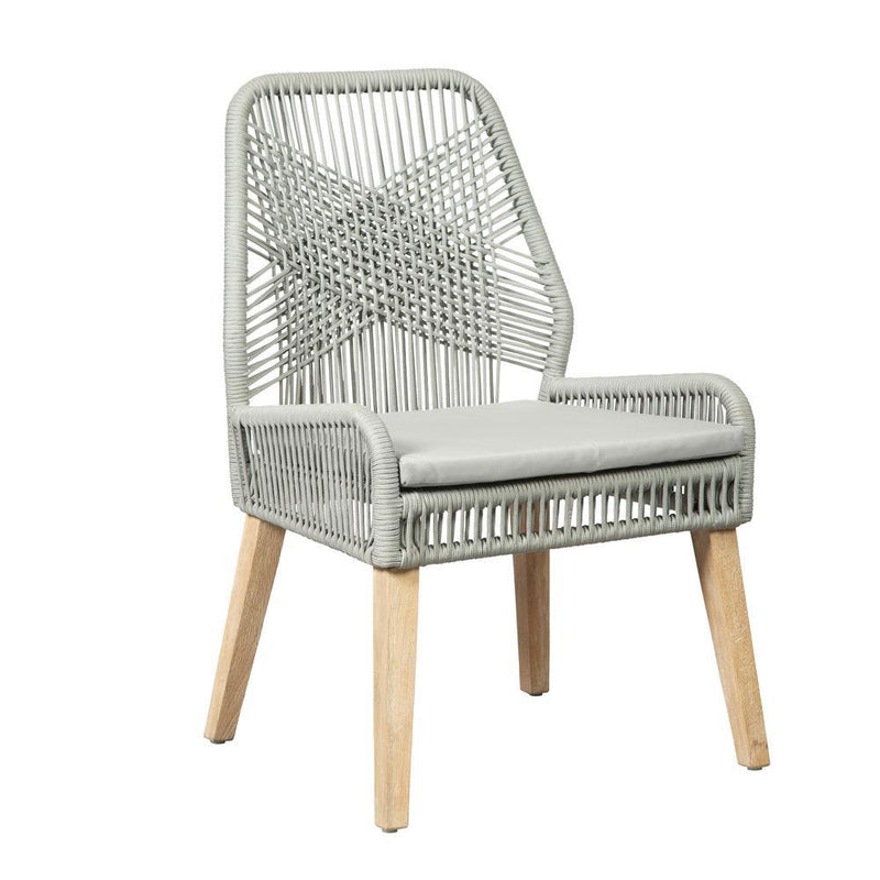 Nakia Woven Back Side Chairs Grey (Set of 2) - Furniture Center (NY)