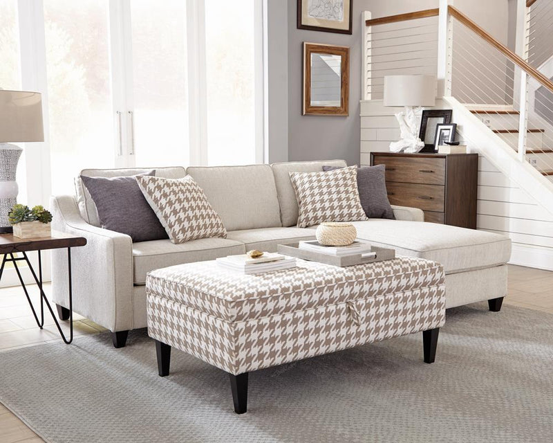 Mcloughlin Upholstered Sectional Platinum - Furniture Center (NY)