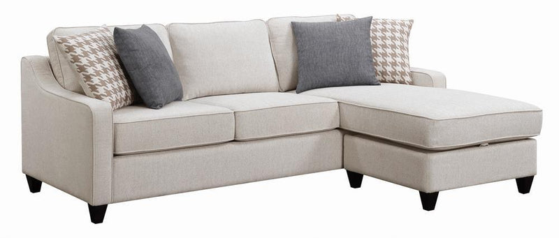 Mcloughlin Upholstered Sectional Platinum - Furniture Center (NY)