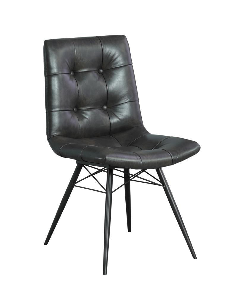 Aiken Tufted Dining Chairs Charcoal (Set of 4) - Furniture Center (NY)