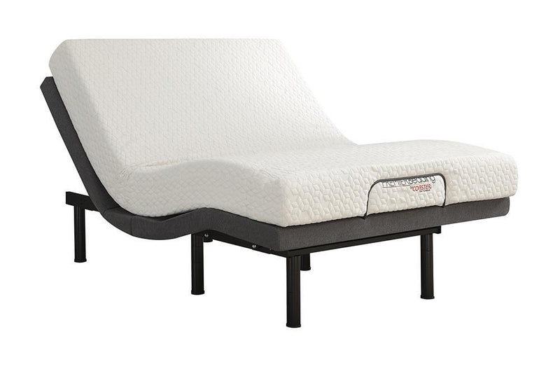 Negan Twin XL Adjustable Bed Base Grey and Black - Furniture Center (NY)