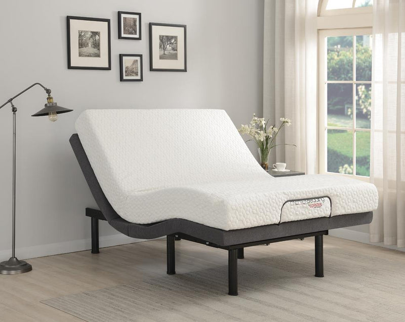 Clara Queen Adjustable Bed Base Grey and Black - Furniture Center (NY)