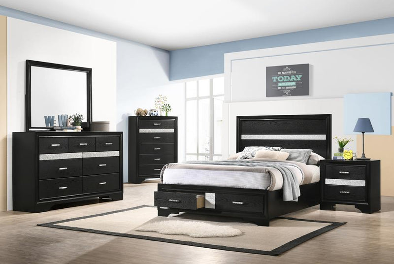 Miranda Full Storage Bed Black - Furniture Center (NY)