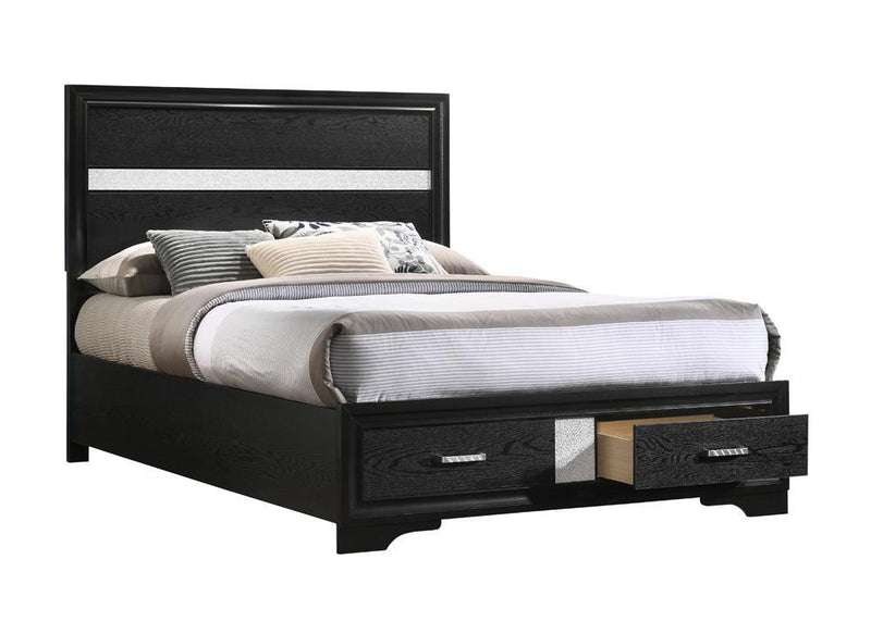 Miranda Full Storage Bed Black - Furniture Center (NY)