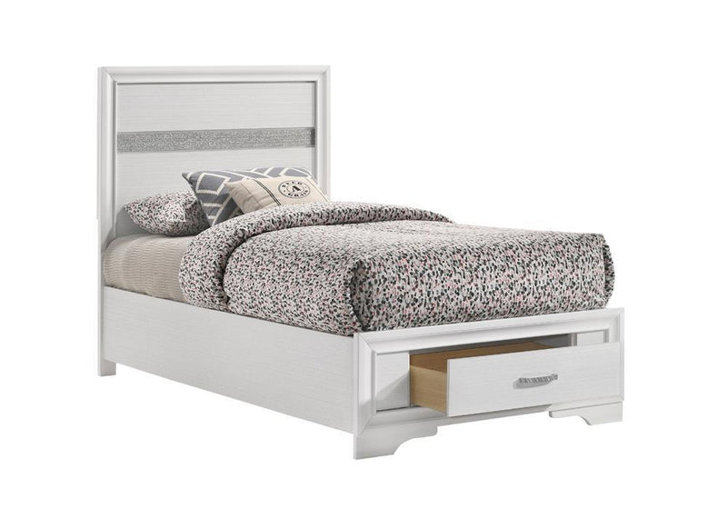 Miranda Twin Storage Bed White - Furniture Center (NY)