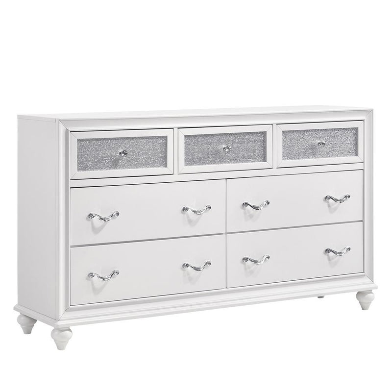 Barzini 7-drawer Dresser White - Furniture Center (NY)