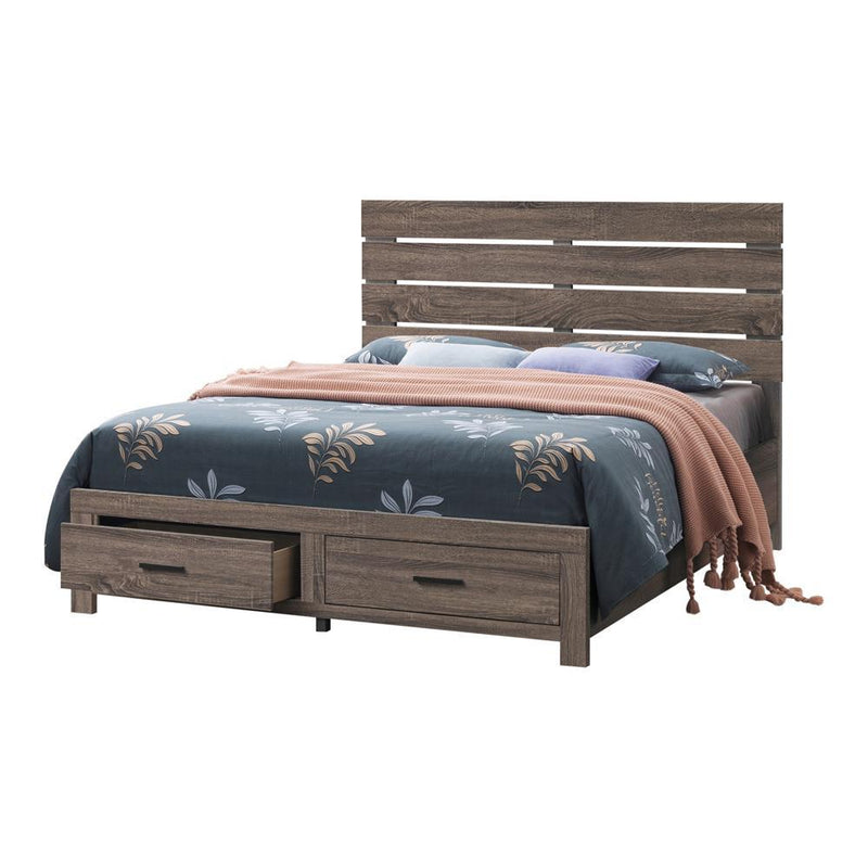 Brantford Queen Storage Bed Barrel Oak - Furniture Center (NY)
