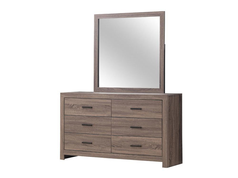 Brantford Rectangle Dresser Mirror Barrel Oak - Furniture Center (NY)