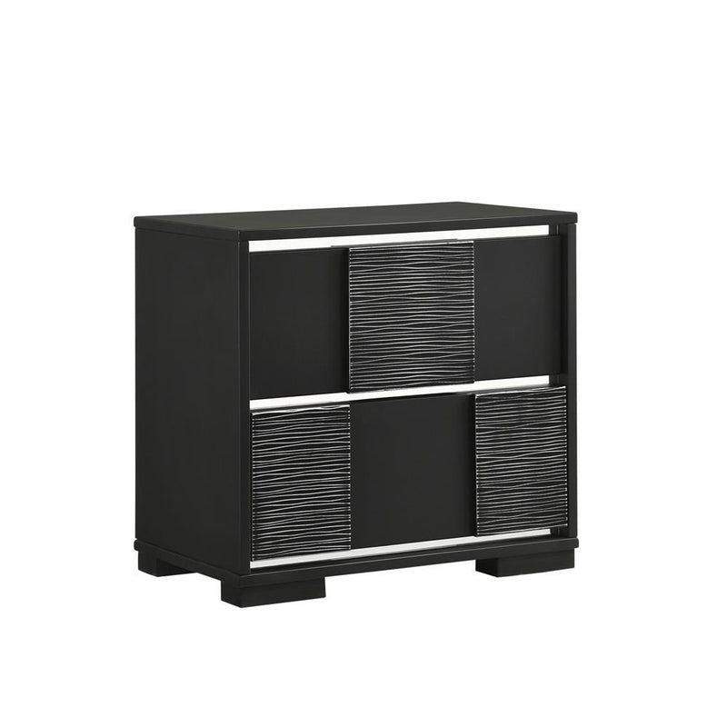 Blacktoft 2-drawer Nightstand Black - Furniture Center (NY)
