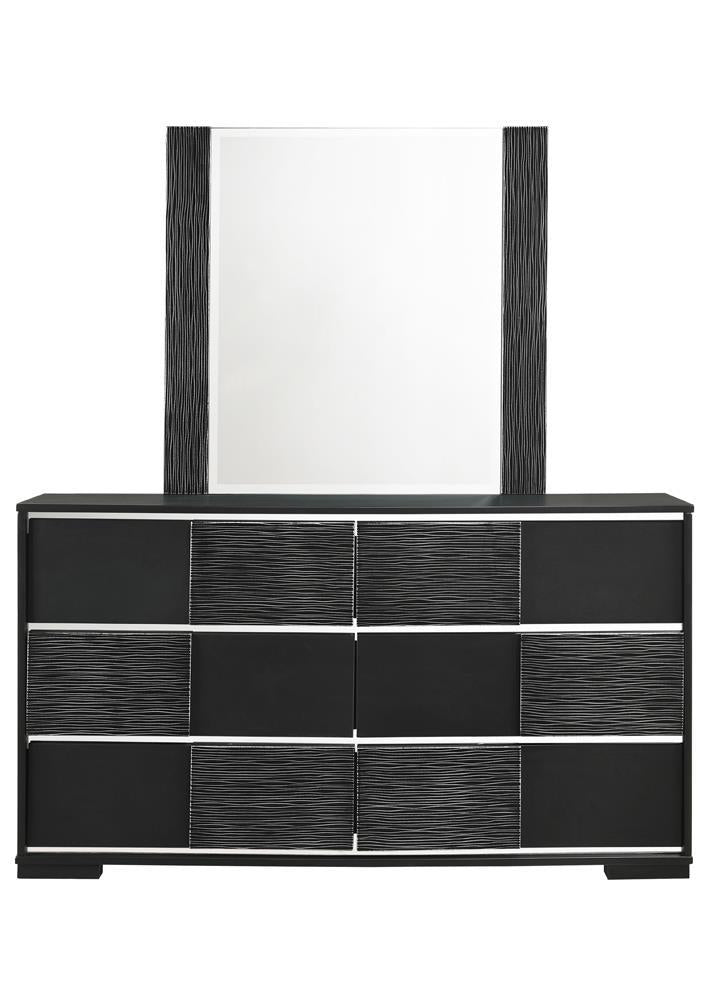 Blacktoft Rectangle Dresser Mirror Black - Furniture Center (NY)