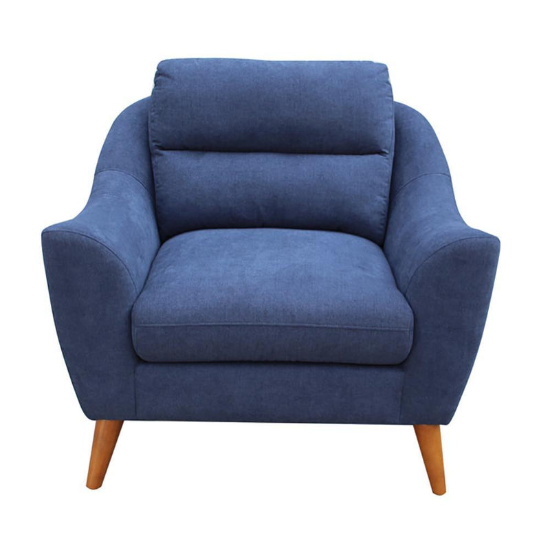 Gano Sloped Arm Upholstered Chair Navy Blue - Furniture Center (NY)