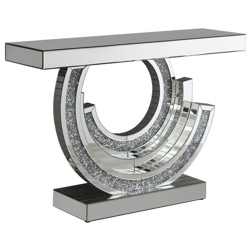 Imogen Multi-dimensional Console Table Silver - Furniture Center (NY)
