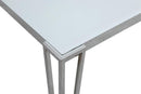Pauline Rectangular Dining Table with Metal Leg White and Chrome - Furniture Center (NY)