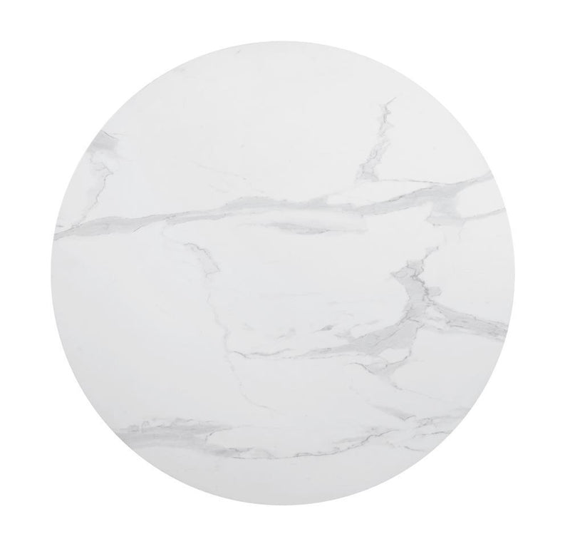 Arkell 40-inch Round Pedestal Dining Table White - Furniture Center (NY)