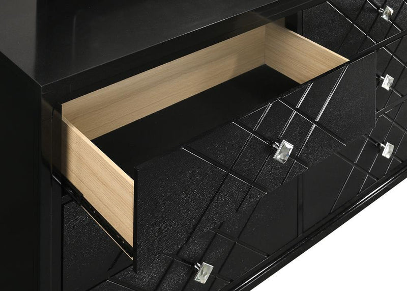 Penelope 6-drawer Dresser Black - Furniture Center (NY)