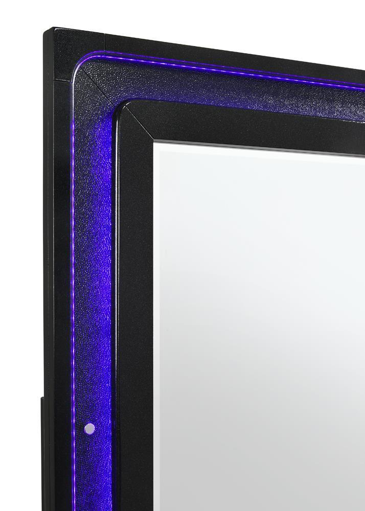 Penelope Rectangular Dresser Mirror Black - Furniture Center (NY)