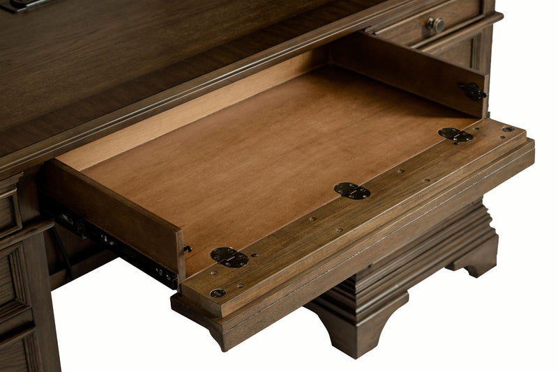 Hartshill Credenza with Power Outlet Burnished Oak - Furniture Center (NY)