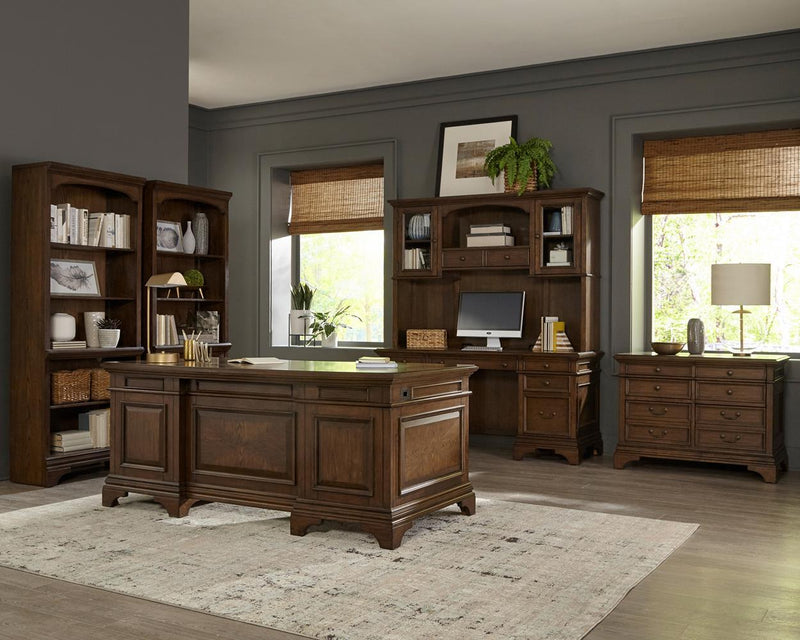 Hartshill 5-drawer File Cabinet Burnished Oak - Furniture Center (NY)