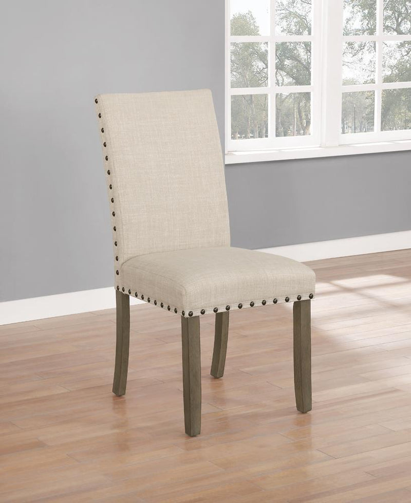 Ralland Upholstered Side Chairs Beige and Rustic Brown (Set of 2) - Furniture Center (NY)