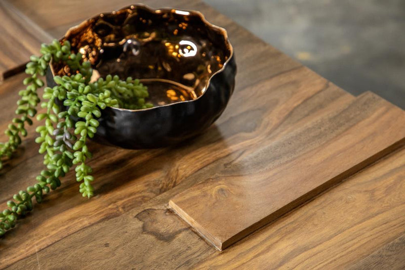 Samira Wooden Square Coffee Table Natural Sheesham - Furniture Center (NY)