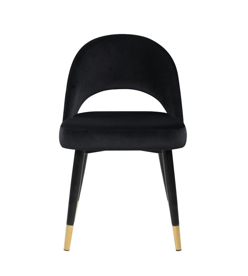 Lindsey Arched Back Upholstered Side Chairs Black (Set of 2) - Furniture Center (NY)