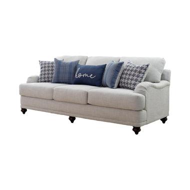 Glenn Recessed Arms Sofa Light Grey - Furniture Center (NY)