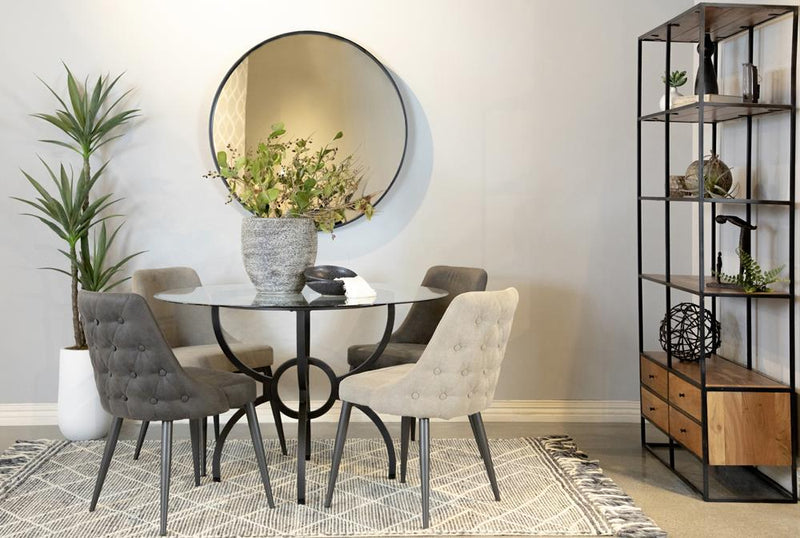 Cosmo Upholstered Curved Back Side Chairs (Set of 2) - Furniture Center (NY)