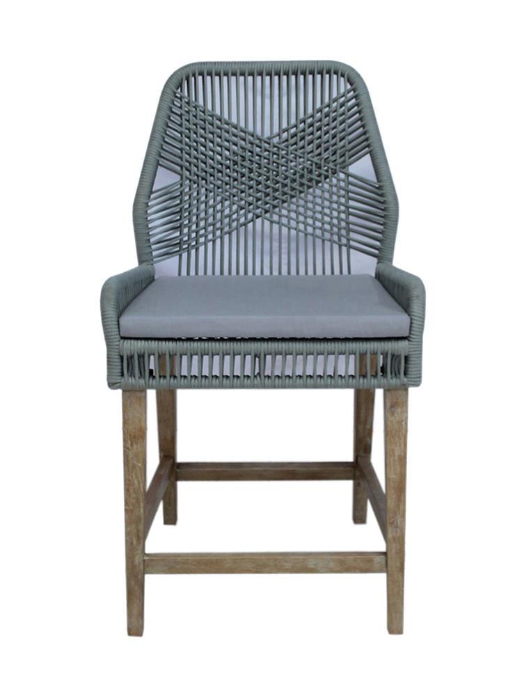 Nakia Woven Rope Back Counter Height Stools (Set of 2) - Furniture Center (NY)