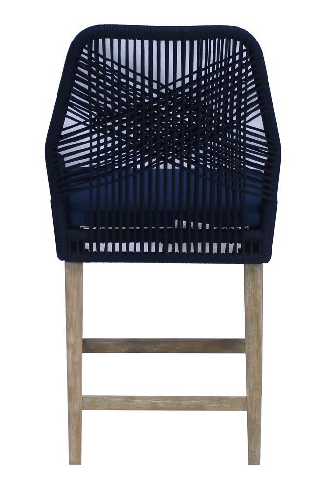Nakia Woven Rope Back Counter Height Stools (Set of 2) - Furniture Center (NY)