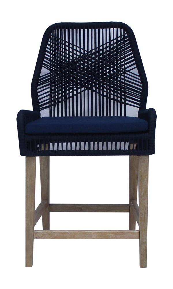 Nakia Woven Rope Back Counter Height Stools (Set of 2) - Furniture Center (NY)