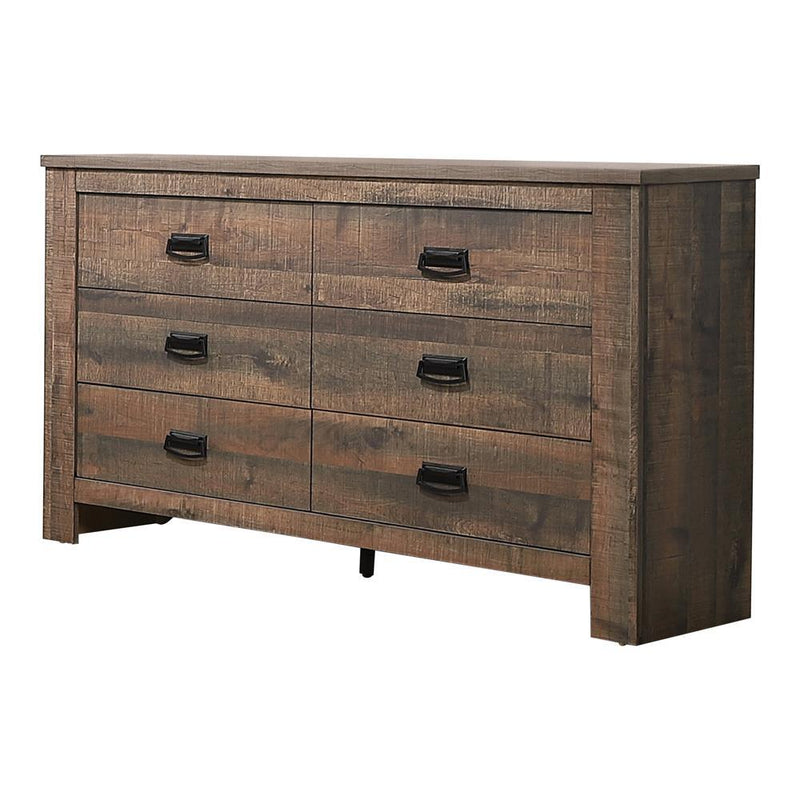 Frederick 6-drawer Dresser Weathered Oak - Furniture Center (NY)