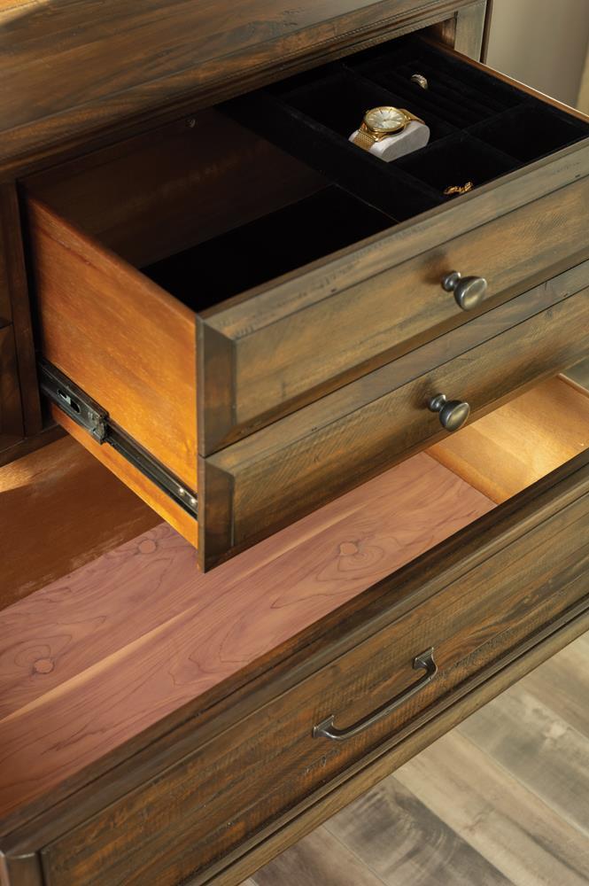 Avenue 8-drawer Chest Weathered Burnished Brown - Furniture Center (NY)