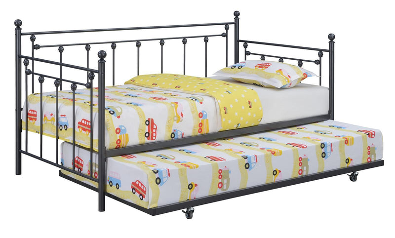 Nocus Spindle Metal Twin Daybed with Trundle - Furniture Center (NY)