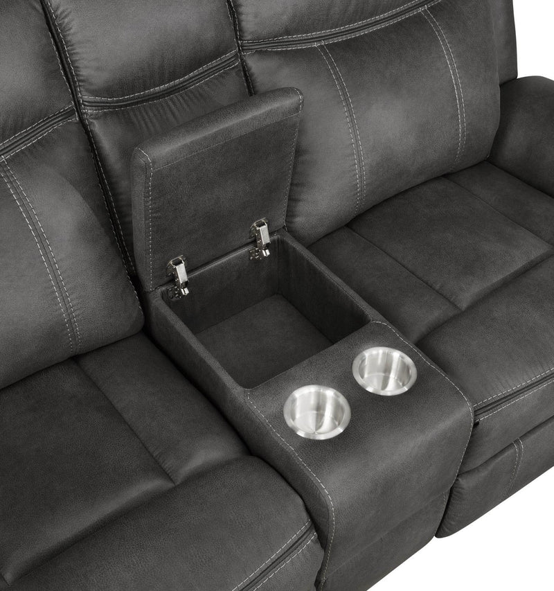 Lawrence Upholstered Tufted Back Motion Loveseat - Furniture Center (NY)