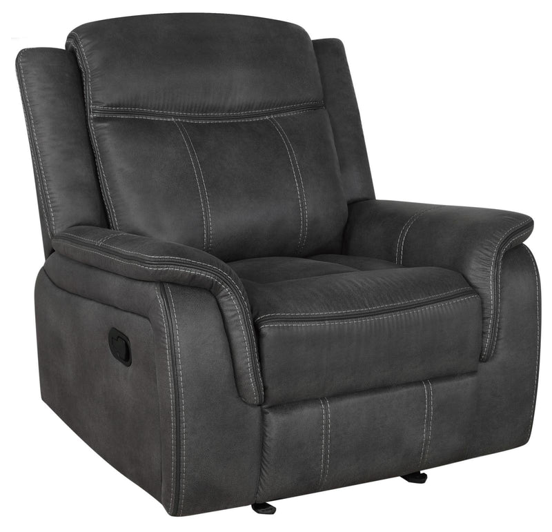 Lawrence Upholstered Tufted Back Glider Recliner - Furniture Center (NY)
