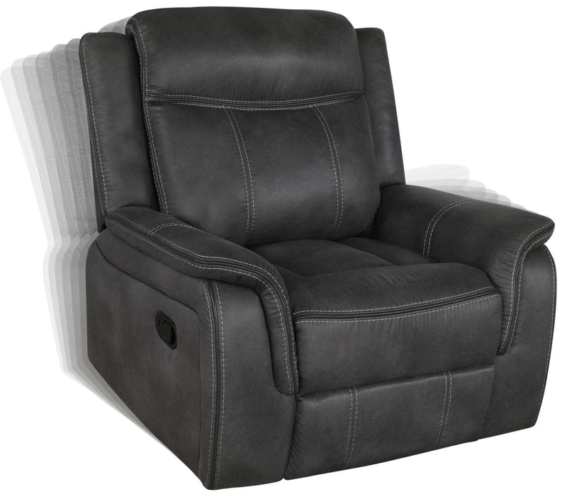 Lawrence Upholstered Tufted Back Glider Recliner - Furniture Center (NY)