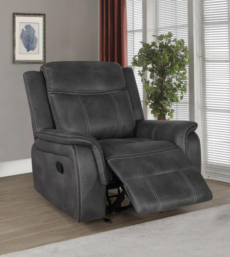 Lawrence Upholstered Tufted Back Glider Recliner - Furniture Center (NY)